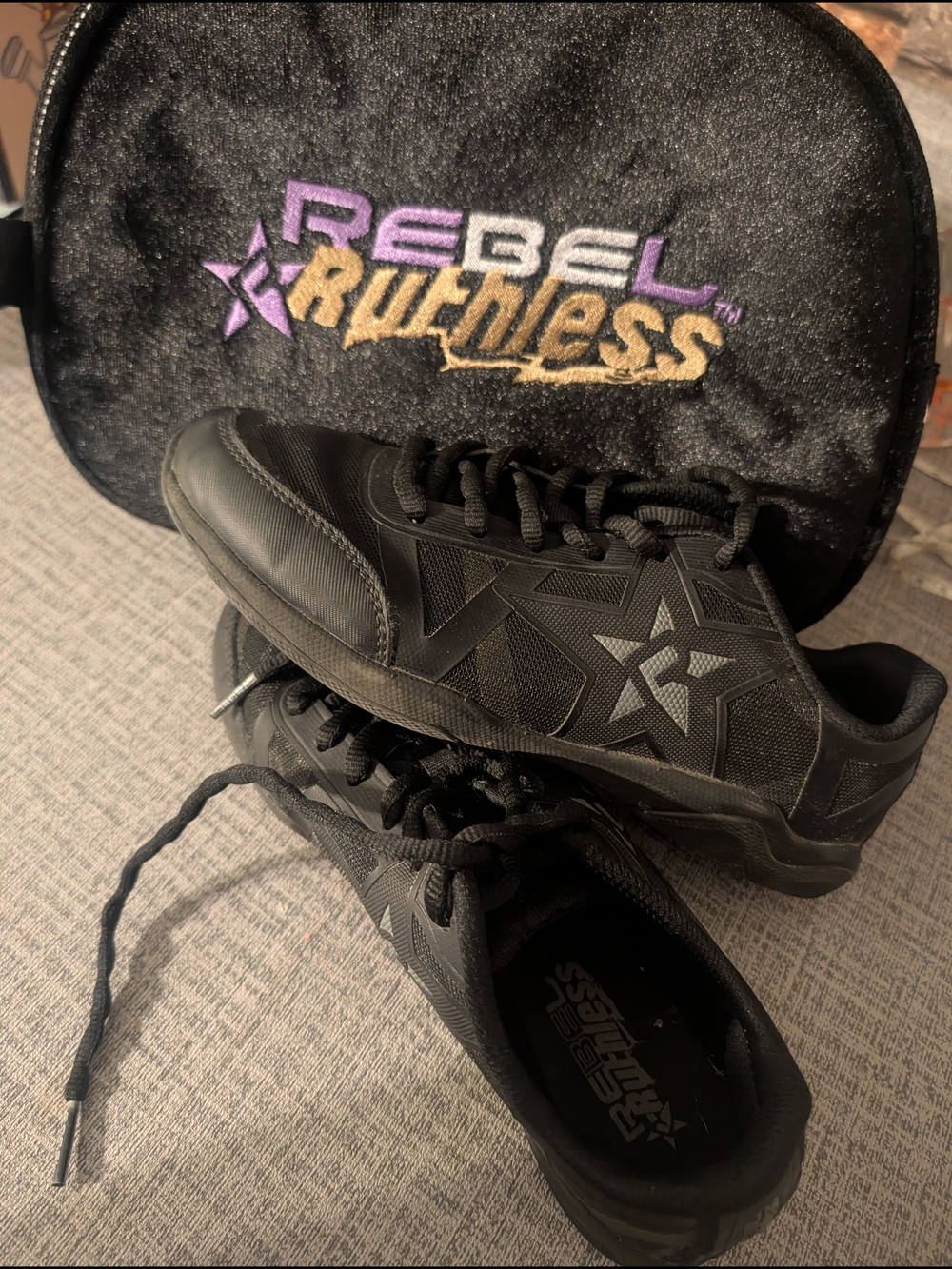 Rebel Ruthless Cheerleader Cheer Black Athletic Shoes
